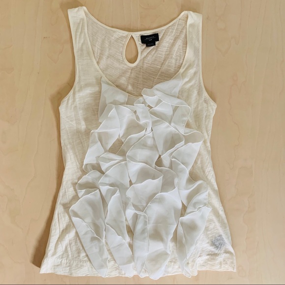Sold Anthro Deletta Graces Ruffle Tank Top SZ S - Picture 7 of 8